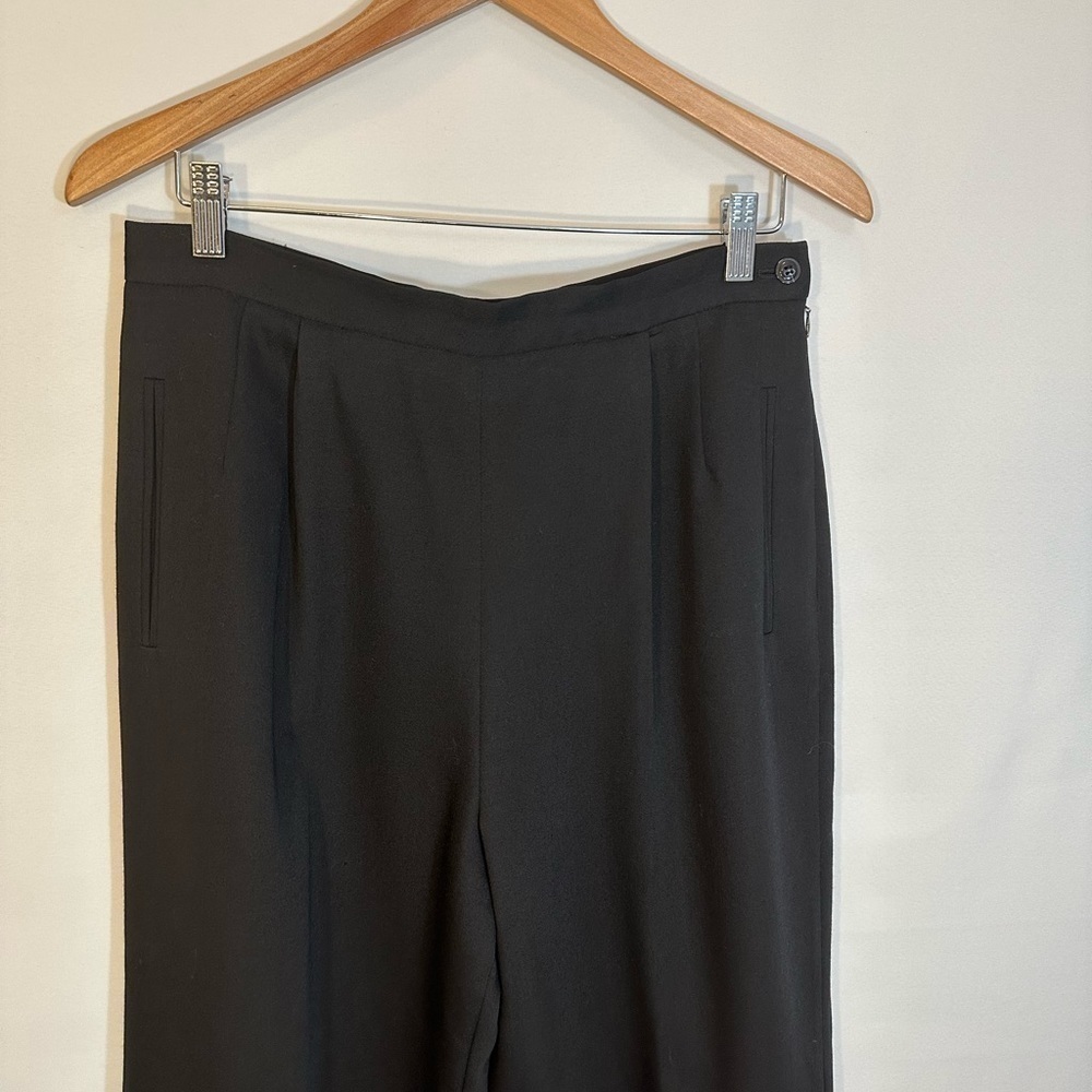 Josephine Chaus Collection Black Wool Line Career Office Business Trousers Pants